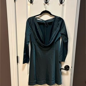 Banana Republic teal open back dress